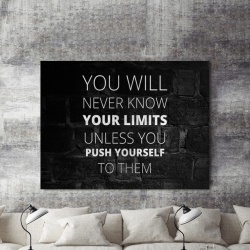 Tablou Motivational - You Will Never Know Your Limits (Black) - Img 2