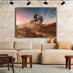 Tablou Motorbike dusty jump