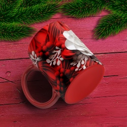 Cana De Craciun - 3D Red Winter Decorations - Img 3