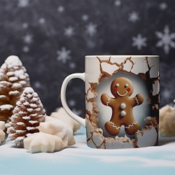 Cana De Craciun - Gingerbread Man in a Wall