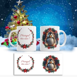 Cana De Craciun - Pinguin cu mot (mesaj personalizat) - Img 2