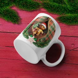 Cana De Craciun - Santa Gingerbread Man with Presents (mesaj personalizat) - Img 3