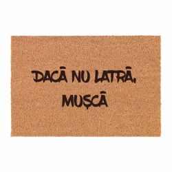 Covor de intrare personalizat - 60x40cm - Daca nu latra, mușcă - Img 2