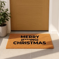 Covor de intrare personalizat - 60x40cm - Merry F*KING Christmas - Img 4