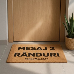 Covor de intrare personalizat - 60x40cm - mesaj 2 randuri
