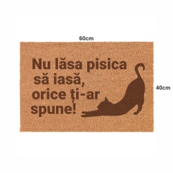 Covor de intrare personalizat - 60x40cm - nu lasa pisica - Img 2