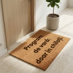 Covor de intrare personalizat - 60x40cm - Program de vara doar in chilori