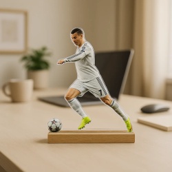 Figurina de birou din plexi glass cu Ronaldo - vedere fata