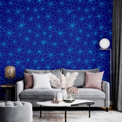 Fototapet Floral - Flori stilizate fosforescente (Floral 038)