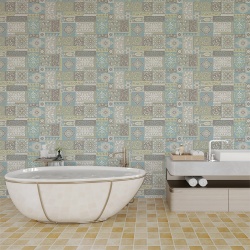 Fototapet Imitatie Faianta - Placi cu modele abstracte pastel (Tile 026) - Img 2