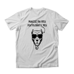 Imprimeu Tricou Muncesc din greu (caine) - Img 2