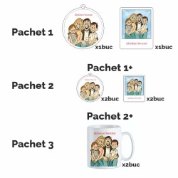 Pachet Cadou Glob Magnet Cana personalizata cu poza sub forma de desene. - Img 6