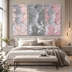Set 3 Tablouri Elegante - Pastel colors and Silver (ZAZ 047, 048, 050)
