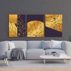 Set 3 Tablouri - Modern Kintsugi
