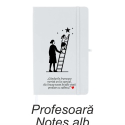 Set cadou invatatoare – Diplomă + opțiuni personalizare cu notes A5 alb și pix - Img 5