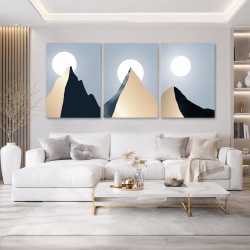 Set Tablouri Canvas - Solitary Mountain Peak