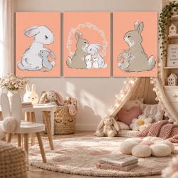 Set Tablouri Copii - Bunny Family