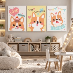 Set Tablouri Copii - Corgi