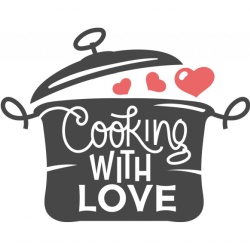 Sticker Bucatarie - Cooking with love (hearts) - Img 2