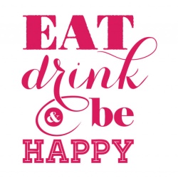 Sticker Bucatarie - Eat, drink, be happy - Img 2