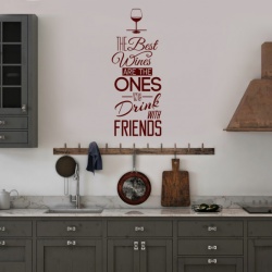 Sticker Bucatarie - The best wines are with friends - Img 3