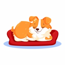 Sticker Copii - Corgi dormind - Img 3