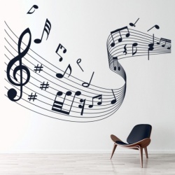 Sticker de Perete Music Score Musical Notes - Img 2