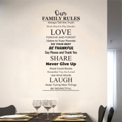 Sticker De Perete Our Family Rules - Img 2