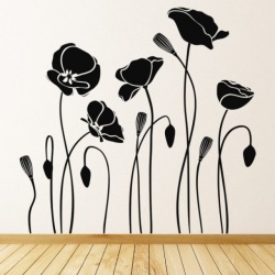 Sticker de Perete Poppy Flowers Floral - Img 3