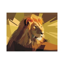 Tablou Art deco lion - Img 2