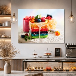 Tablou Bucatarie - Rainbow Cake