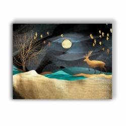Tablou Canvas Deer And Golden Sands - Img 4