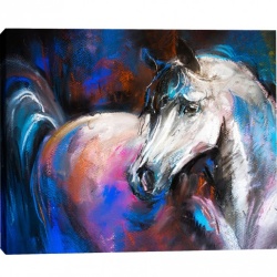 Tablou Canvas Efect Pictura - Cal Pictat