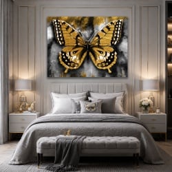 Tablou Canvas - Fluture in nuante aurii