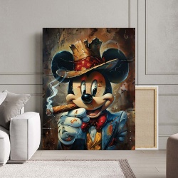 Tablou Canvas - Gangsta Mickey Mouse
