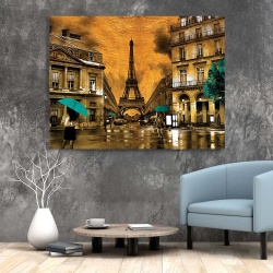 Tablou Canvas - Golden Paris