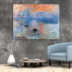 Tablou Canvas "Impression, Sunrise" - Impresie, Răsărit de soare