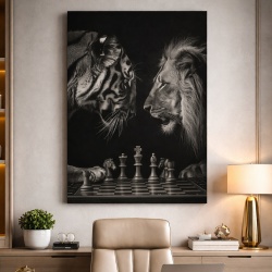 Tablou Canvas Inspirațional - Confruntarea fiarelor