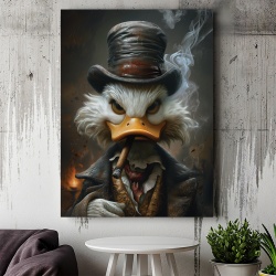 Tablou Canvas Inspirațional - Realistic Scrooge McDuck - Img 3