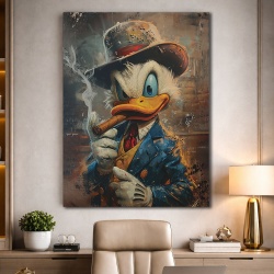 Tablou Canvas Inspirațional - Realistic Smoking Scrooge