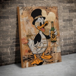Tablou Canvas Inspirațional - Scrooge and Bitcoin Bottle - Img 2