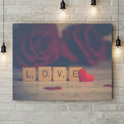 Tablou Canvas Love Scrabble - Img 3