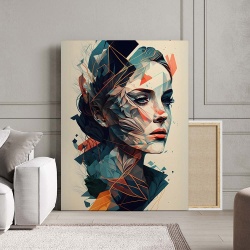 Tablou Canvas Modern Abstract - 3D Abstract floral portrait - Img 2