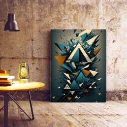 Tablou Canvas Modern Abstract - Exploding triangles