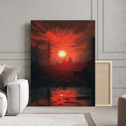 Tablou Canvas Modern Abstract - Suburb sunset - Img 2