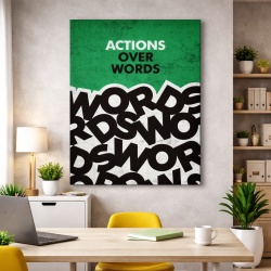 Tablou Canvas Motivational - Actions over words