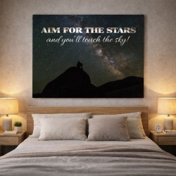 Tablou Canvas Motivational - Aim For The Stars