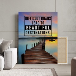 Tablou Canvas Motivational - Difficult roads (pontoon) - Img 3