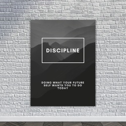 Tablou Canvas Motivational - Discipline (definition) - Img 2