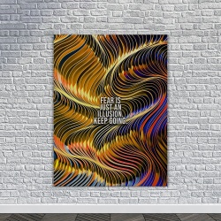 Tablou Canvas Motivational - Fear is just an illusion (3D pattern) - Img 2